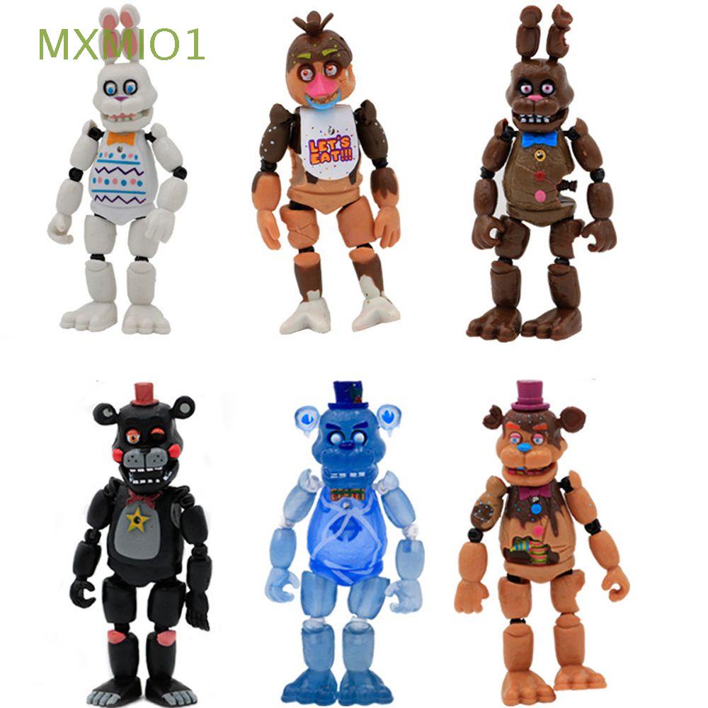 5 Pack Anime Figura Montagem de Brinquedos Cinco Noites Em Freddy Fnaf  Bonito Action Figure Modelo de Pvc Freddy Toys W X