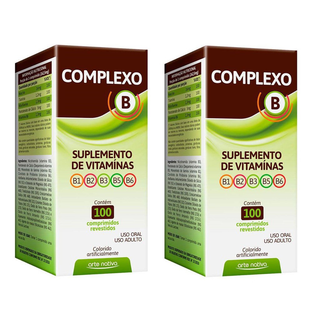 Polivitaminico Vitaminas Complexo B 100%Idr 200 Comprimidos | Shopee Brasil