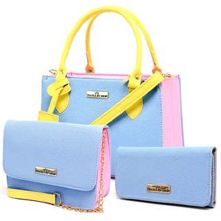 Bolsa Transversal Lateral Luxo Elegante Kit 3 Peças Franca By Shop