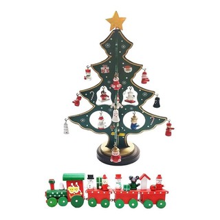 Mini Árvore De Natal Em Madeira Mdf Enfeite 3d 28 Peças