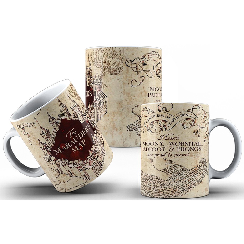 Caneca Mapa Do Maroto Harry Potter