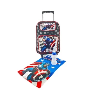 Mochila Escolar Capitão América Com Rodas Tam G Infantil