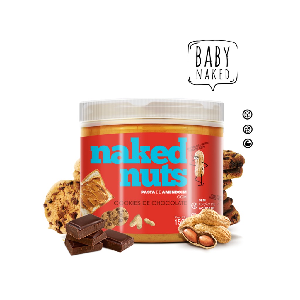 Pasta De Amendoim Com Cookies De Chocolate G Naked Nuts Shopee Brasil