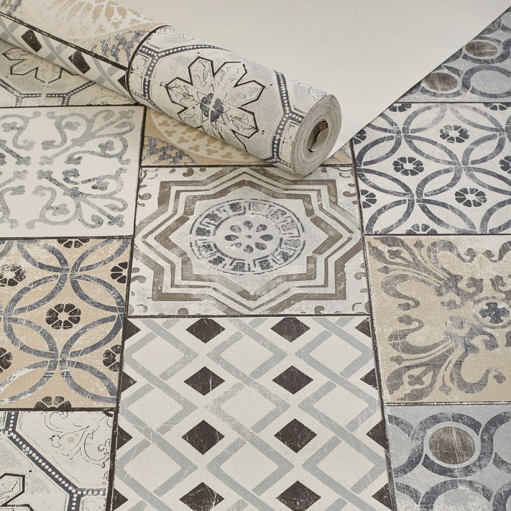 Papel Parede Vinílico Lavável Cozinha Azulejo Português | Shopee Brasil
