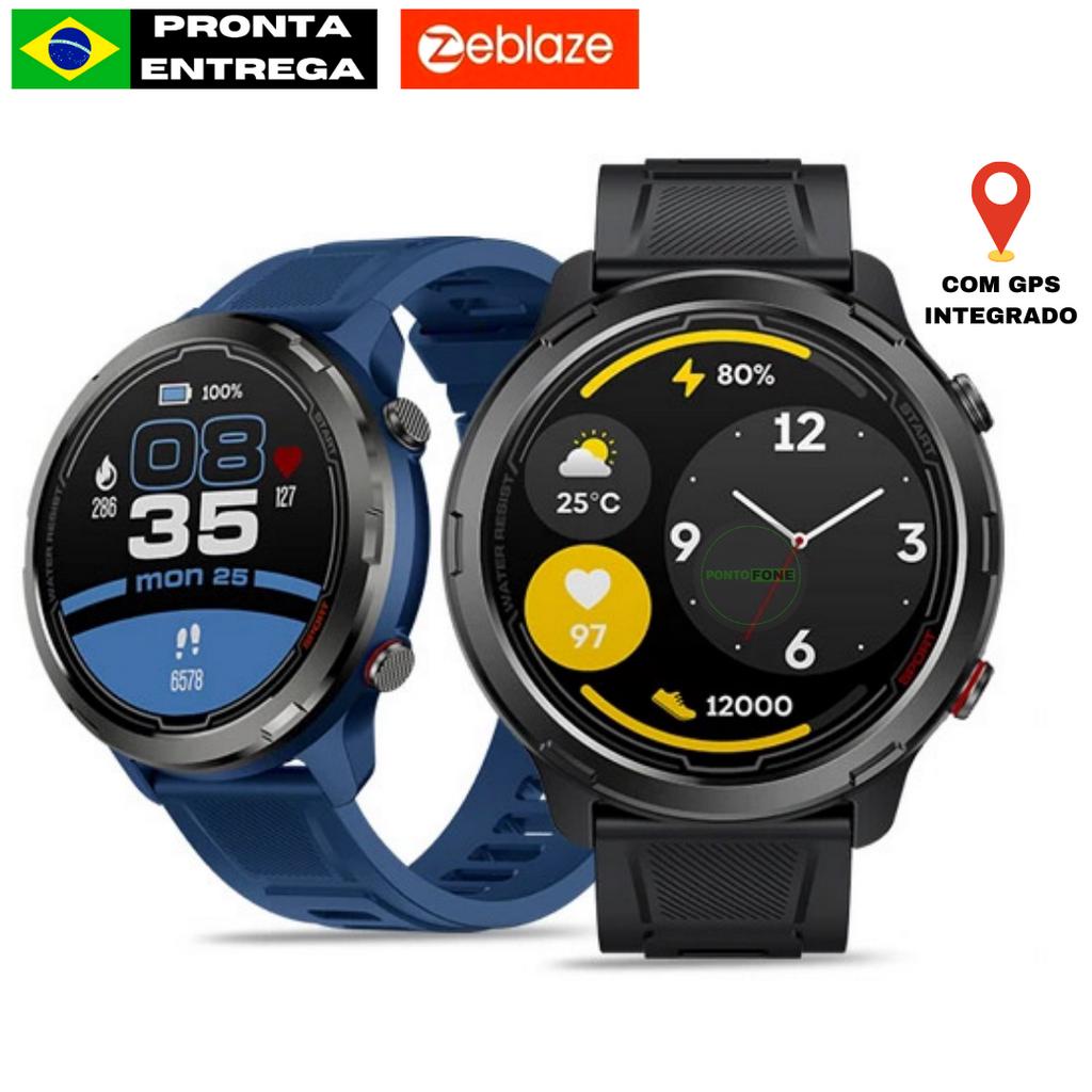 Zeblaze Stratos 2 Lite Smartwatch Com GPS e STRAVA Corrida Esportes - A prova d'água 5ATM Monitoramento 24H Relógio Inteligente