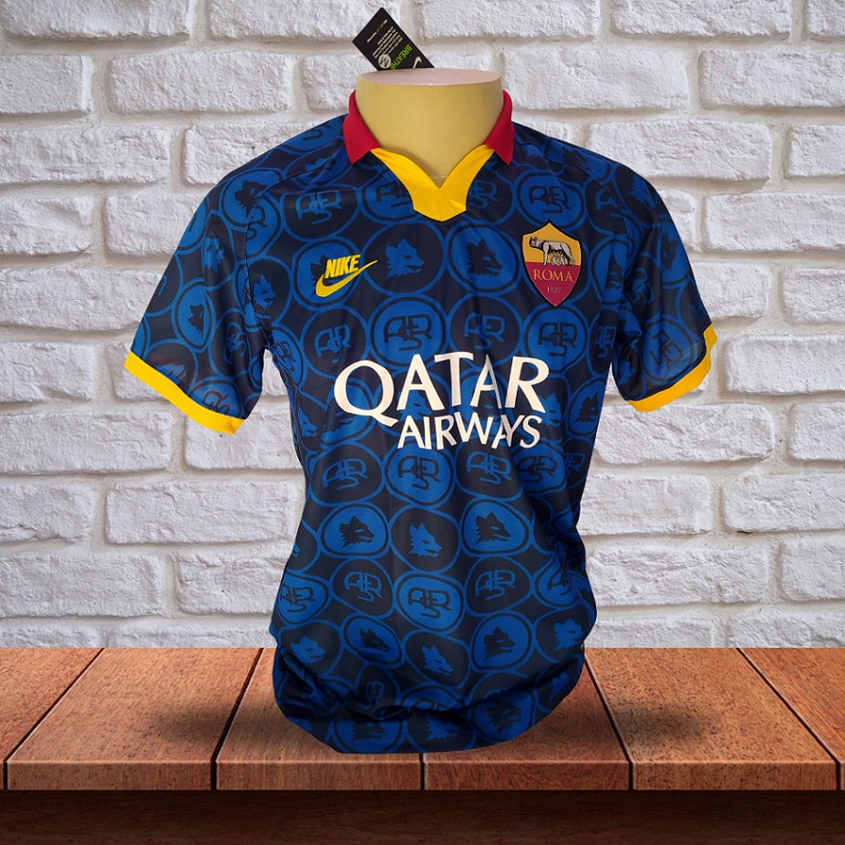 Camisa Masculina da AS Roma 2019-2020 Camiseta de Time de Futebol