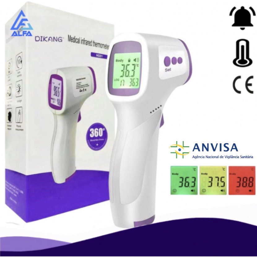 Termômetro Termometro Digital Infravermelho Medição Temperatura Corporal