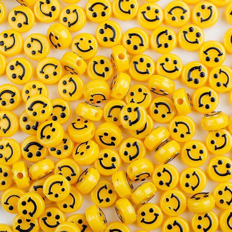 500 Housweety mybohi dal colore rotondo fiori in acrilico perline