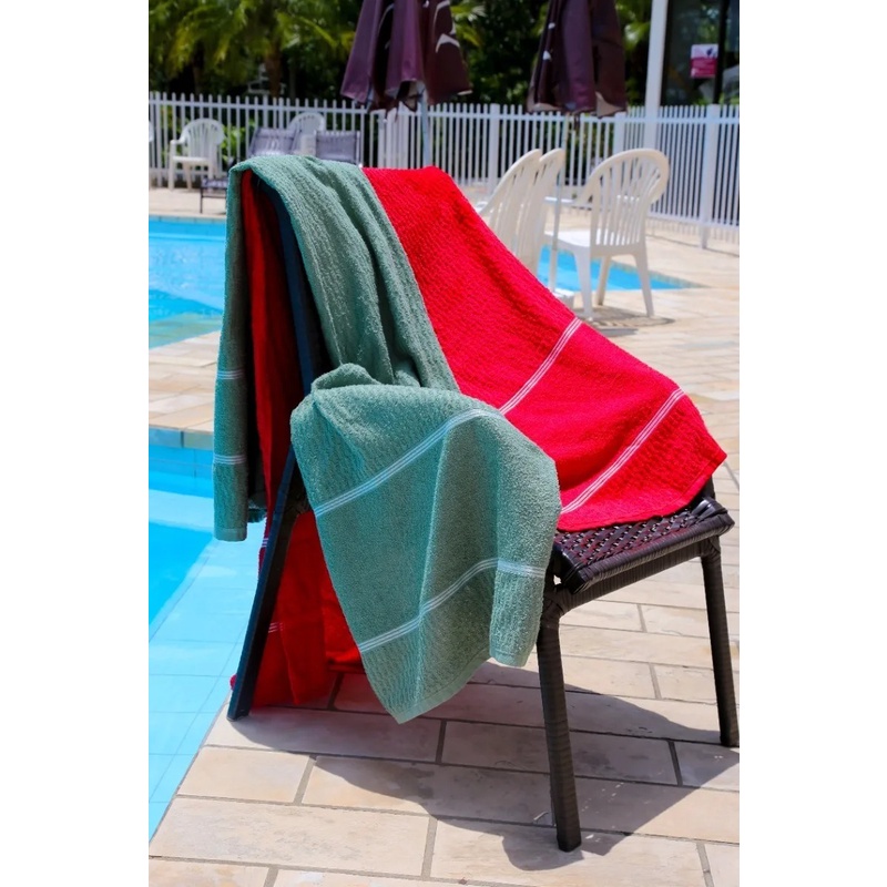 Kit 3 Toalhas Para Praia Ou Piscina Gigante 80x1,80 Elegance