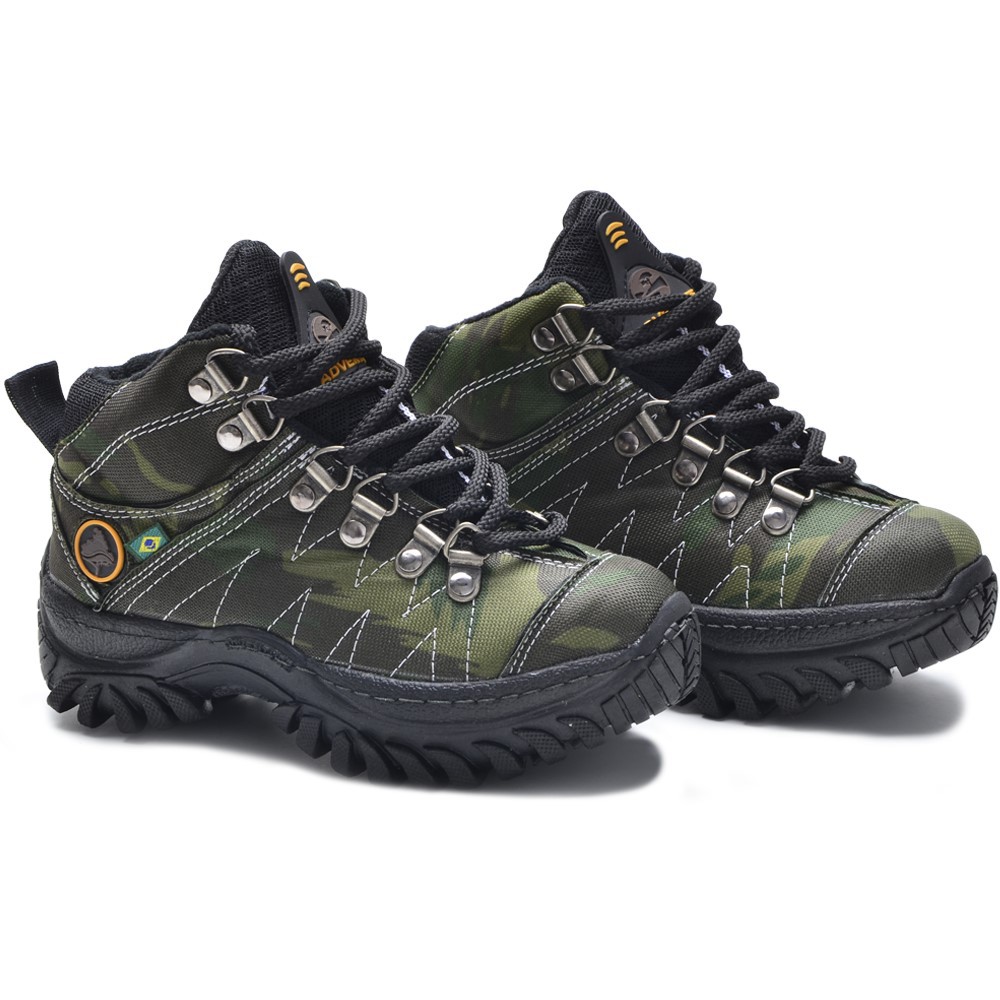 Tênis Coturno Infantil Adventure Camuflada Promoção.