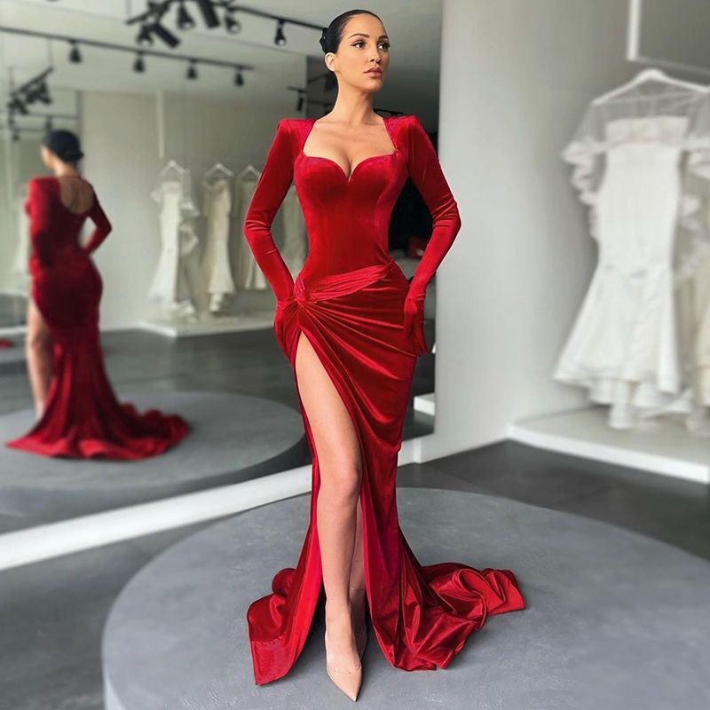 Vestido de luxo store vermelho