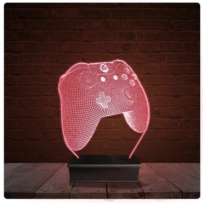 Abajur Luminária Acrílico Led - Controle Xbox 360
