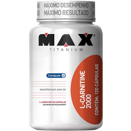 L Carnitina 2000 Max - 120 Cápsulas - Perda de Gordura - Max Titanium