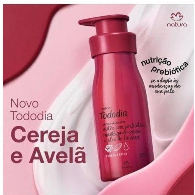 Creme Desodorante Nutritivo Para O Corpo Tododia Cereja E Avel