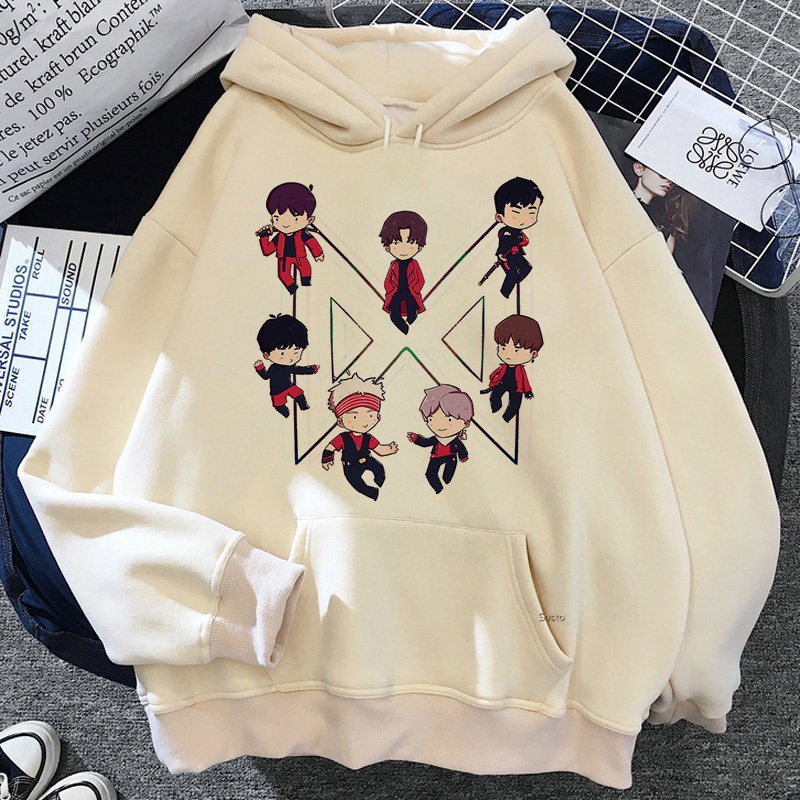 Kpop Skzoo Stray Kids Moletom Fofo K-Pop Feminino Kawaii Roupa De Rua  Harajuku Folgado Inverno Moletons Pulôver Gráfico