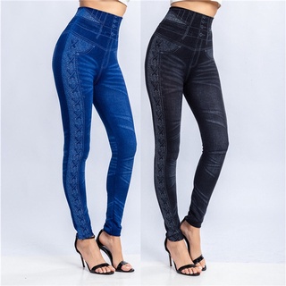 CALÇA FEMININA LEGGING FAKE JEANS