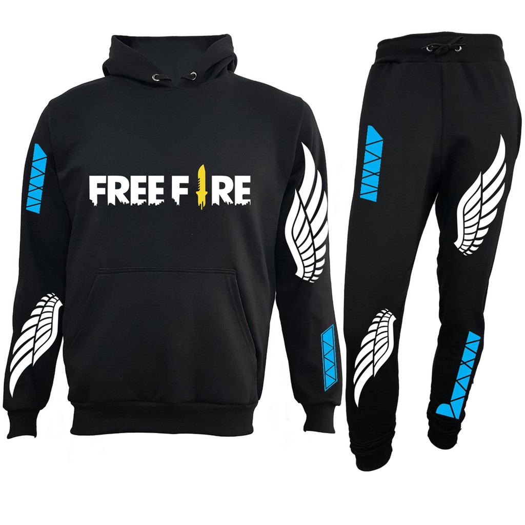 Kit Free Fire Angelical Blusa Calça Moletom Grosso Top | Shopee Brasil