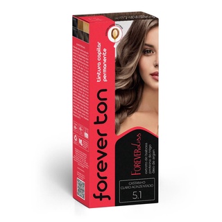 Tinta de Cabelo Forever Ton 5.1 Castanho Claro Acinzentado