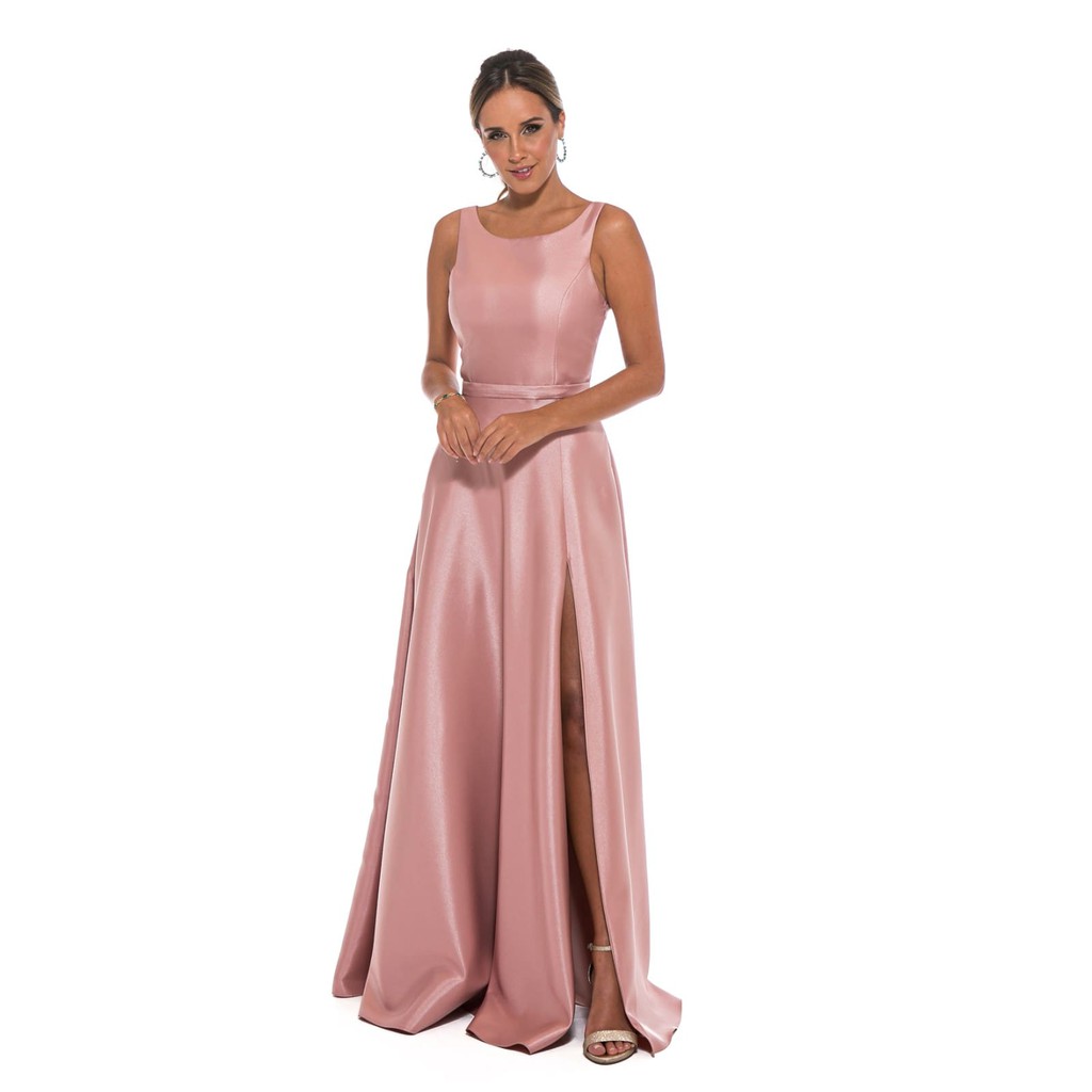 Vestido longo hot sale rose barato