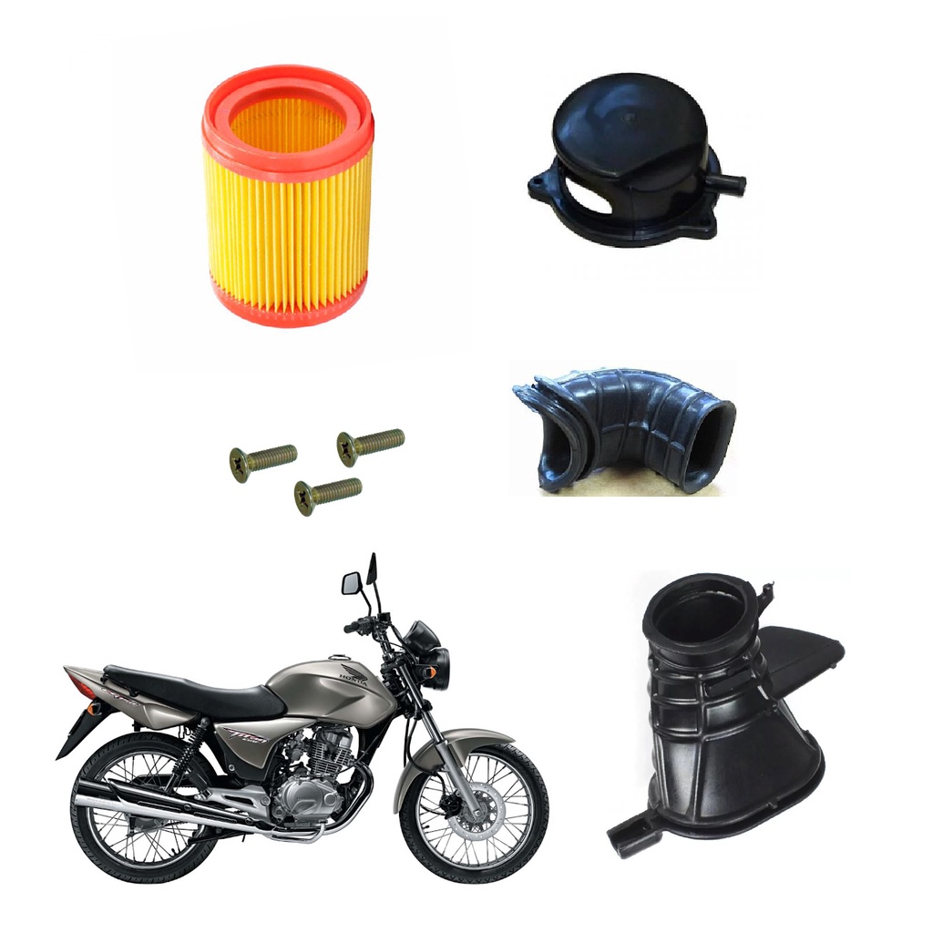 Tampa Filtro Ar Completa + Condutor ar Titan 150 2004 Até 2008