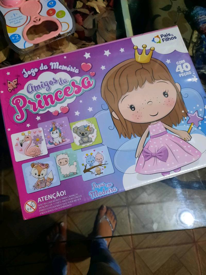 Jogo da Memória Princesa Pais e Filhos 40 Peças