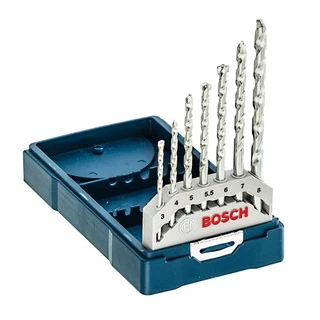 Jogo Brocas para Concreto Bosch 3 a 8mm com 7 Peças Mini X-Line