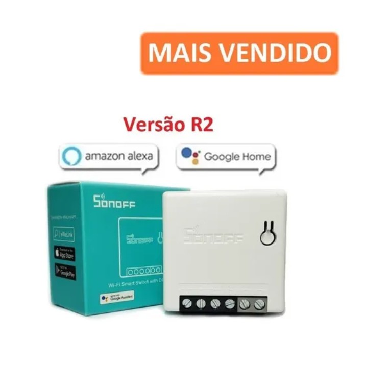 Sonoff Mini R2(Novo Modelo)- Pronta Entrega - Original-Mini Interruptor ...