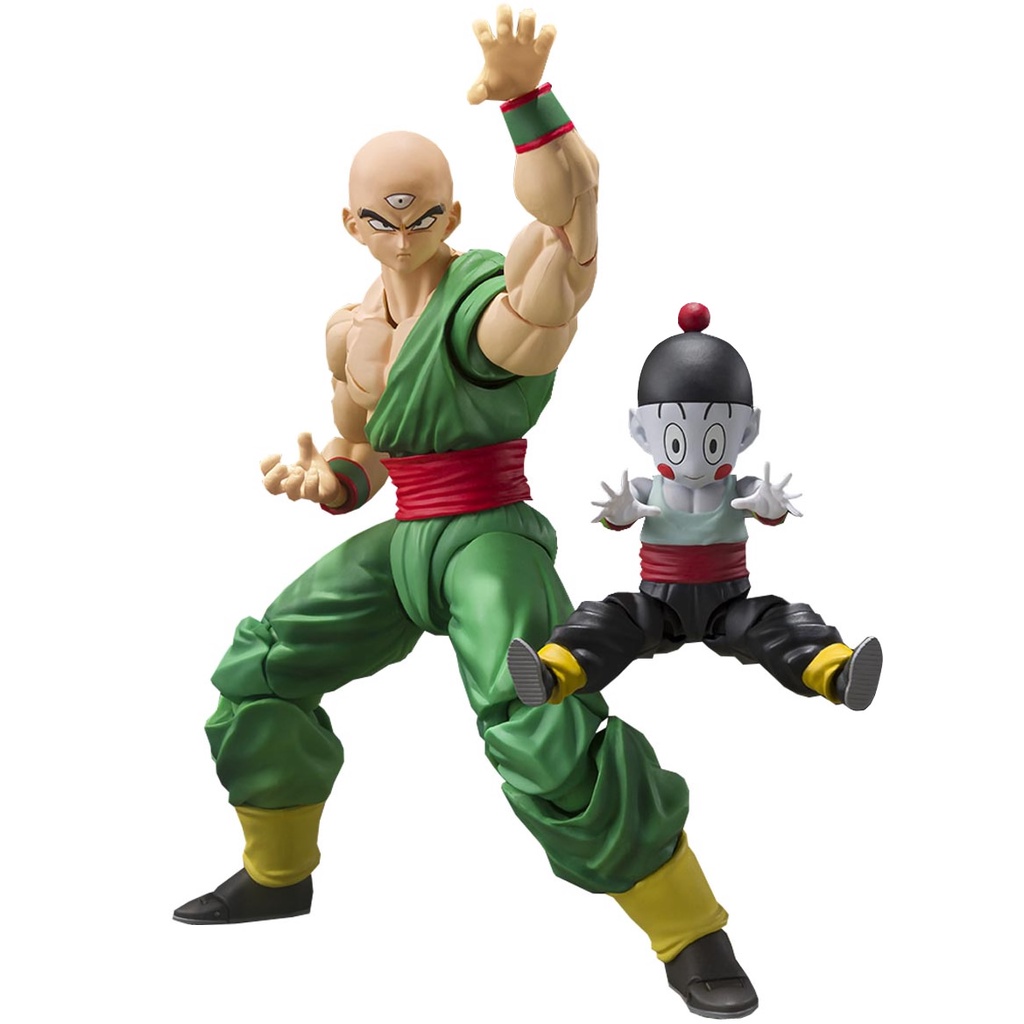 Boneco Sh Figuarts Tenshinhan Tien Shinhan + Chaos Chiaotzu