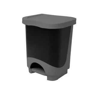 Lixeira 8 Litros Com Tampa E Pedal 8 L Cesto Removivel Pequena Banheiro Cozinha Lavanderia Cinza