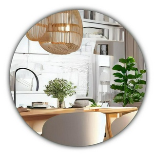 Espelho Decorativo de Vidro Lapidado Redondo - 60cm