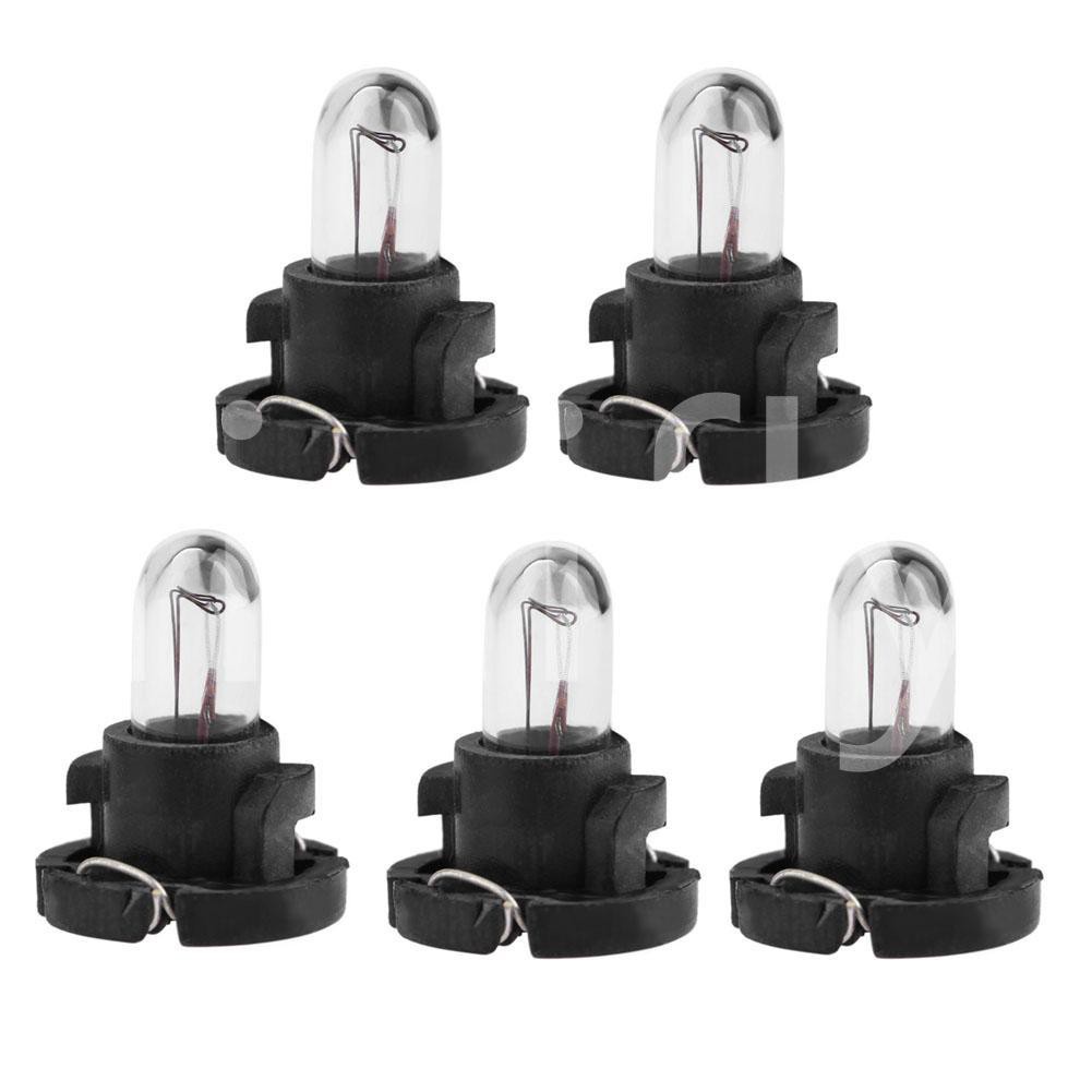 5 Peças Lâmpadas De Instrumentos De Claro Para Painel De Carro T4 12V