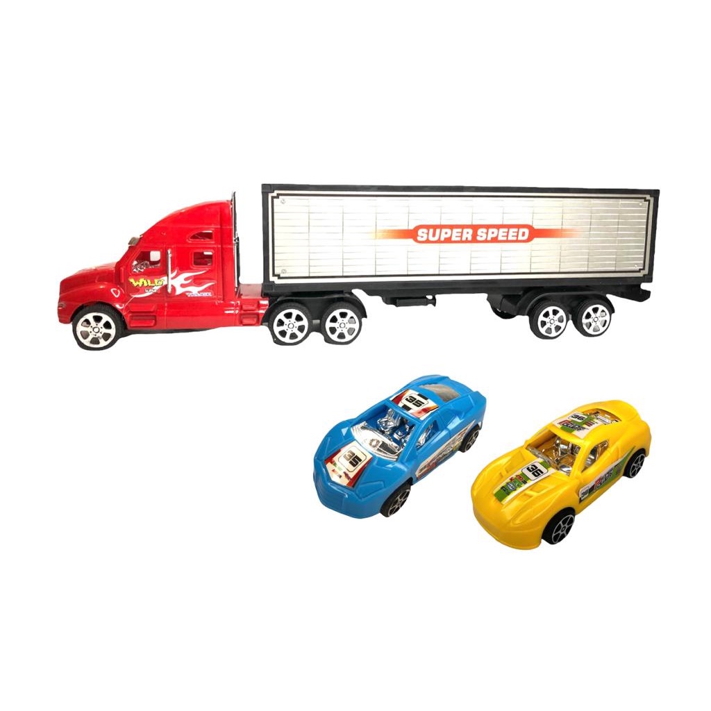Caminhão De Brinquedo Grande Kit 2 Carrinhos + C/Nf no Shoptime