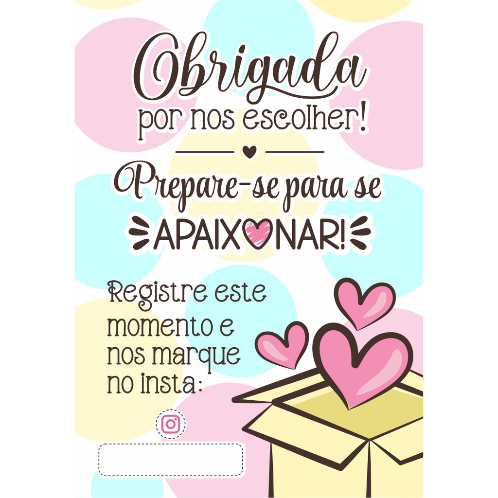 Cart O De Agradecimento Pela Compra Personalizado X Cm Tag Papel Offset G Shopee Brasil