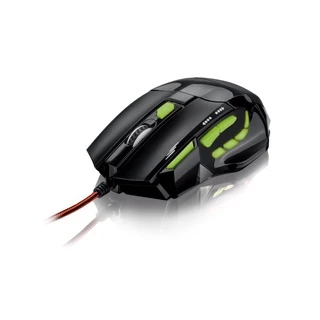 Mouse Gamer Multilaser 7 Botões Preto e Verde M0208- VITRINE