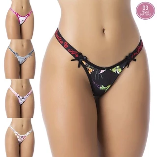 Kit 3 Tangas Algodão Amor De Verão
