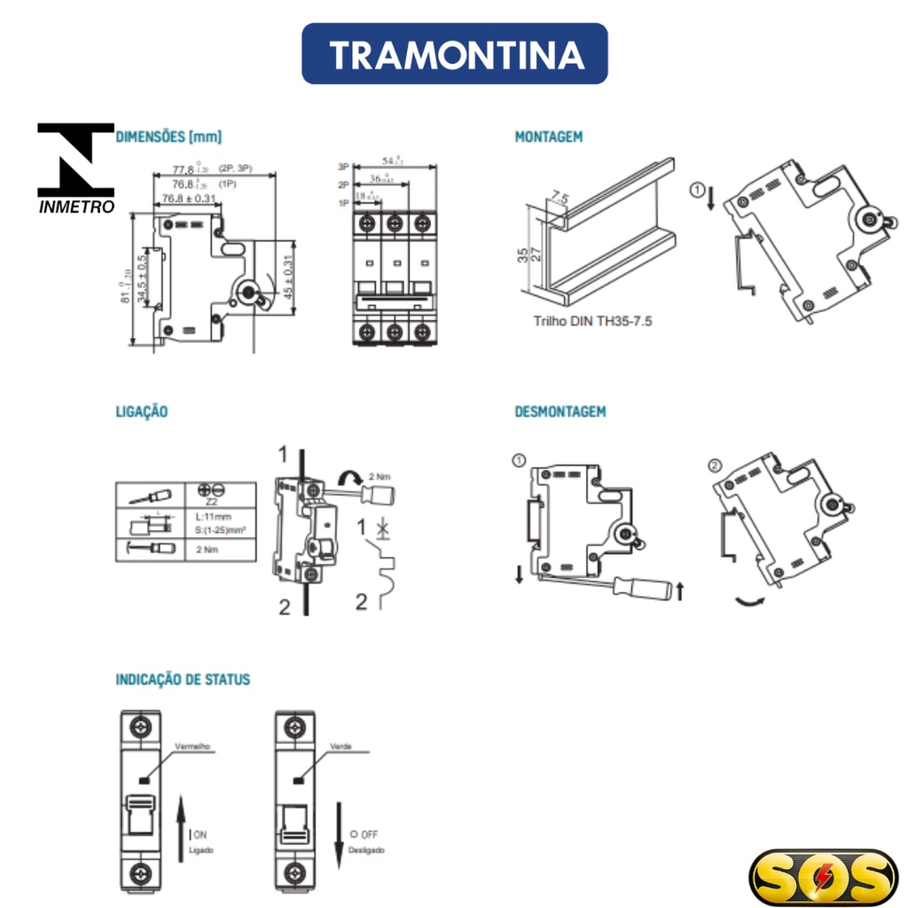disjuntor unipolar, bipolar e tripolar tramontina | Shopee disjuntor unipolar, bipolar e tripolar tramontina | Shopee