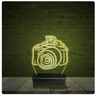 Led Luminária Acrílico Abajur - Câmera Fotografia Foto
