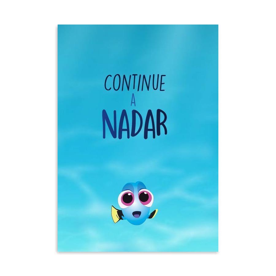 Placa Decorativa Frase Continue a Nadar | Shopee Brasil