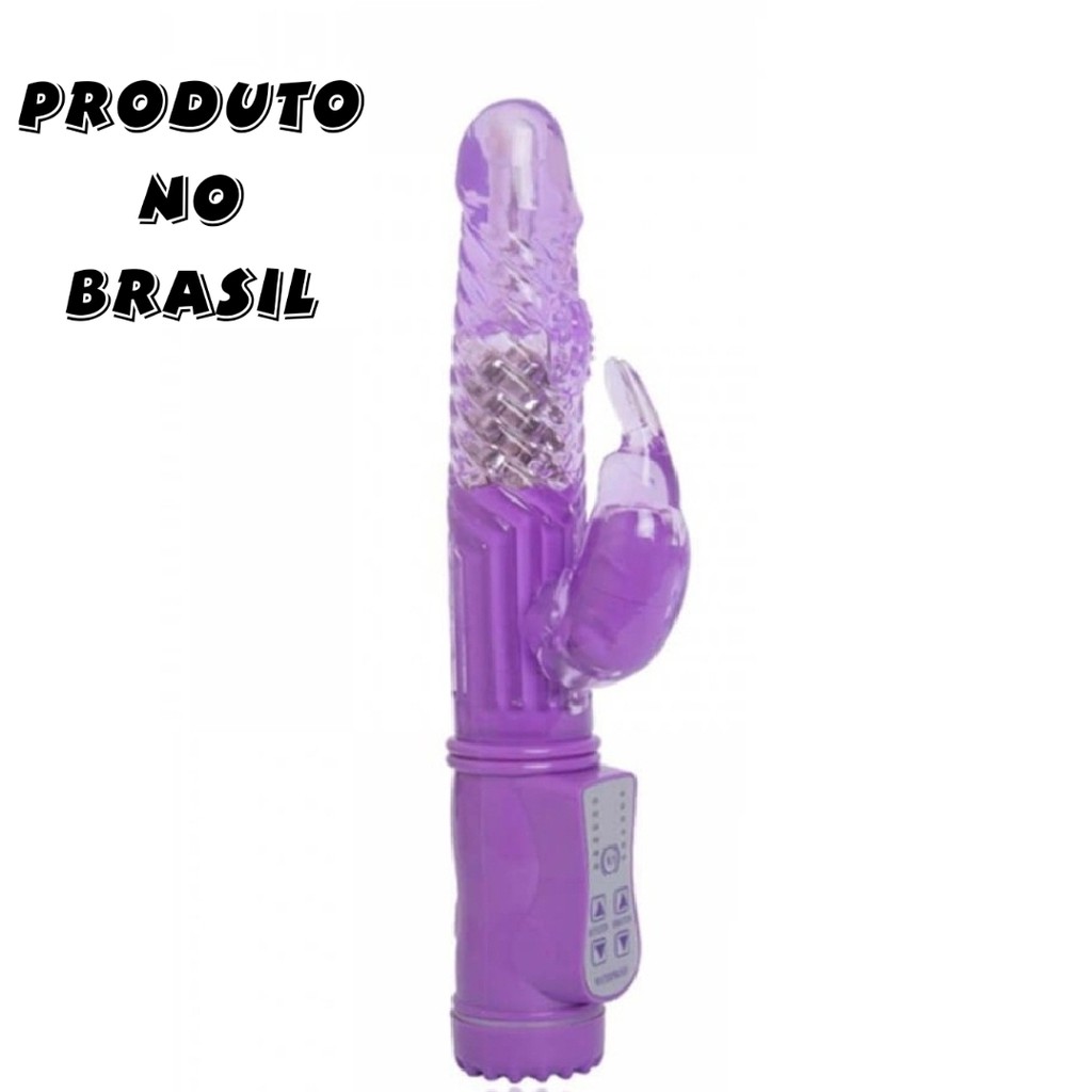 Vibrador masturbador giratório consolo massageador de Clitóris e ponto G