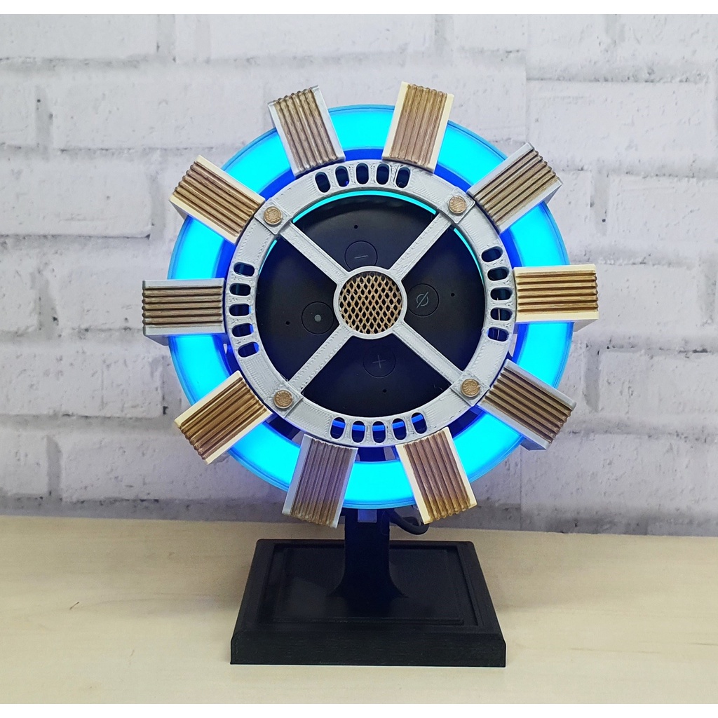 Suporte Iron Man / Homem De Ferro Alexa Echo Dot 3 - Com Leds