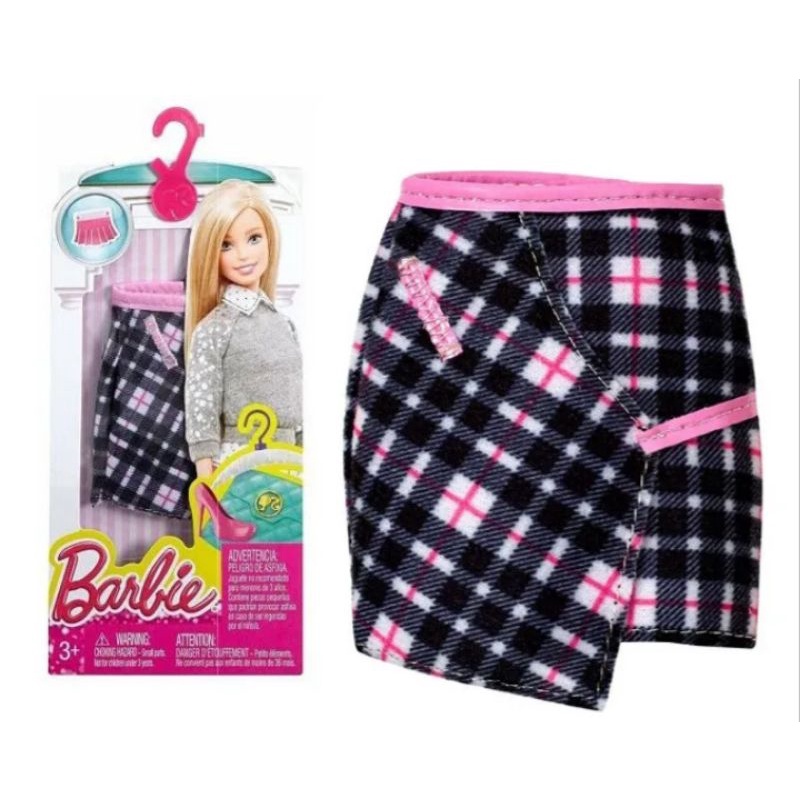 Saia Xadrez para Barbie  Como Fazer Roupa de Boneca 