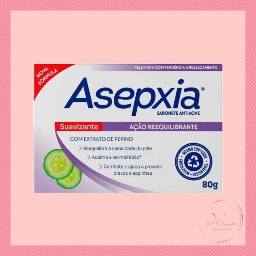 Sabonete em Barra Asepxia Suavizante Ação Reequilibrante Pele Mista com Tendência a Ressecamento 80g