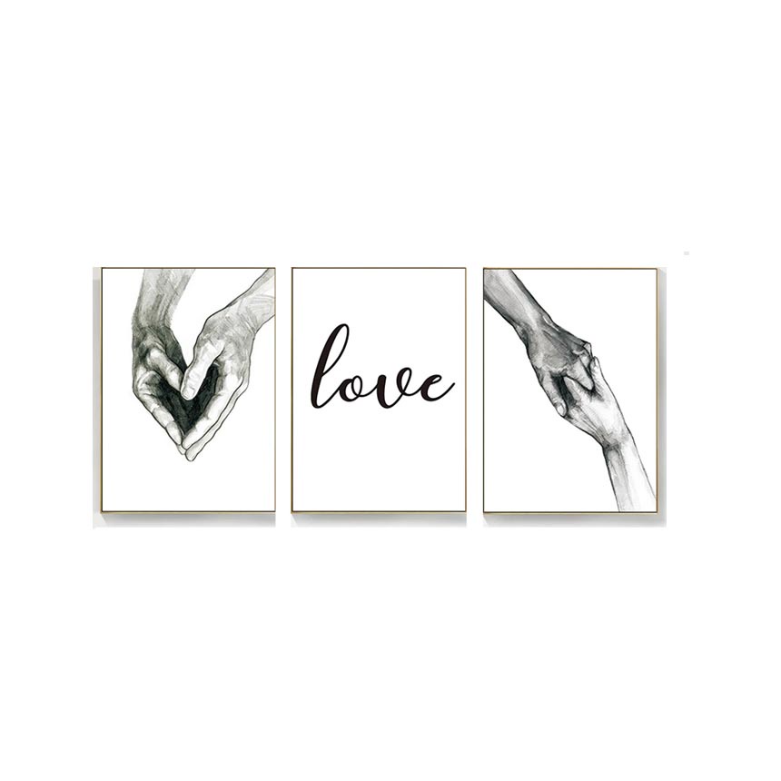 Quadros Decorativos amor segurando as mãos pintura arte da parede fotos nordic impressões sala de estar corredor decoração casa