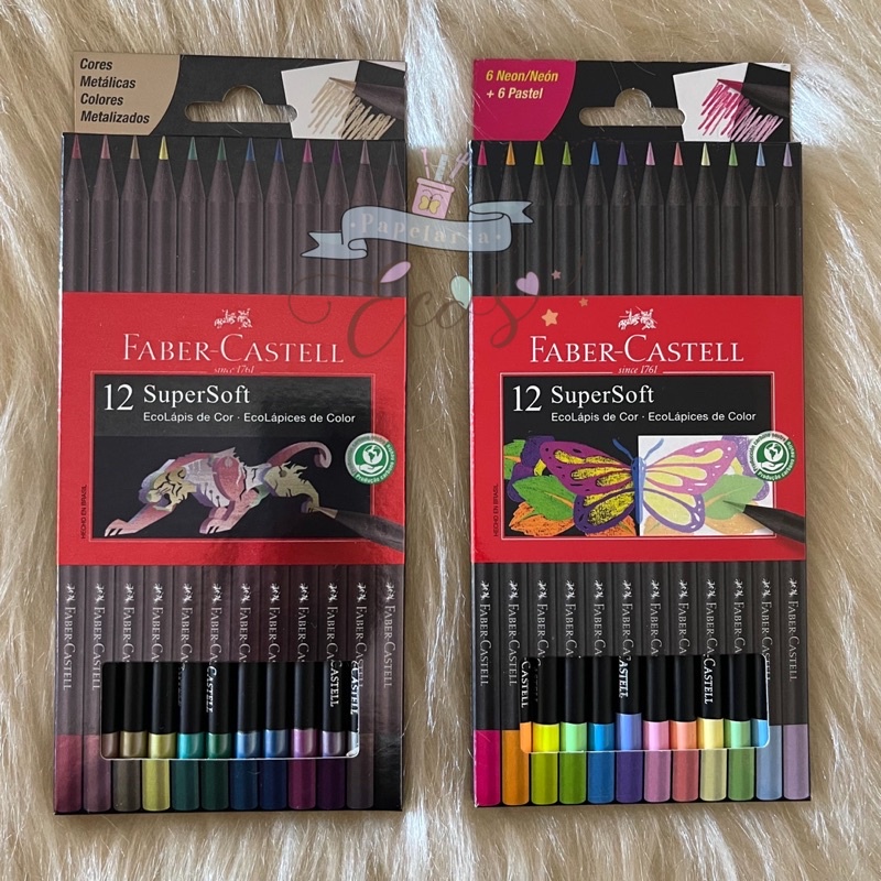 Lápis De Cor Metalizado Com 12 Cores Faber Castell