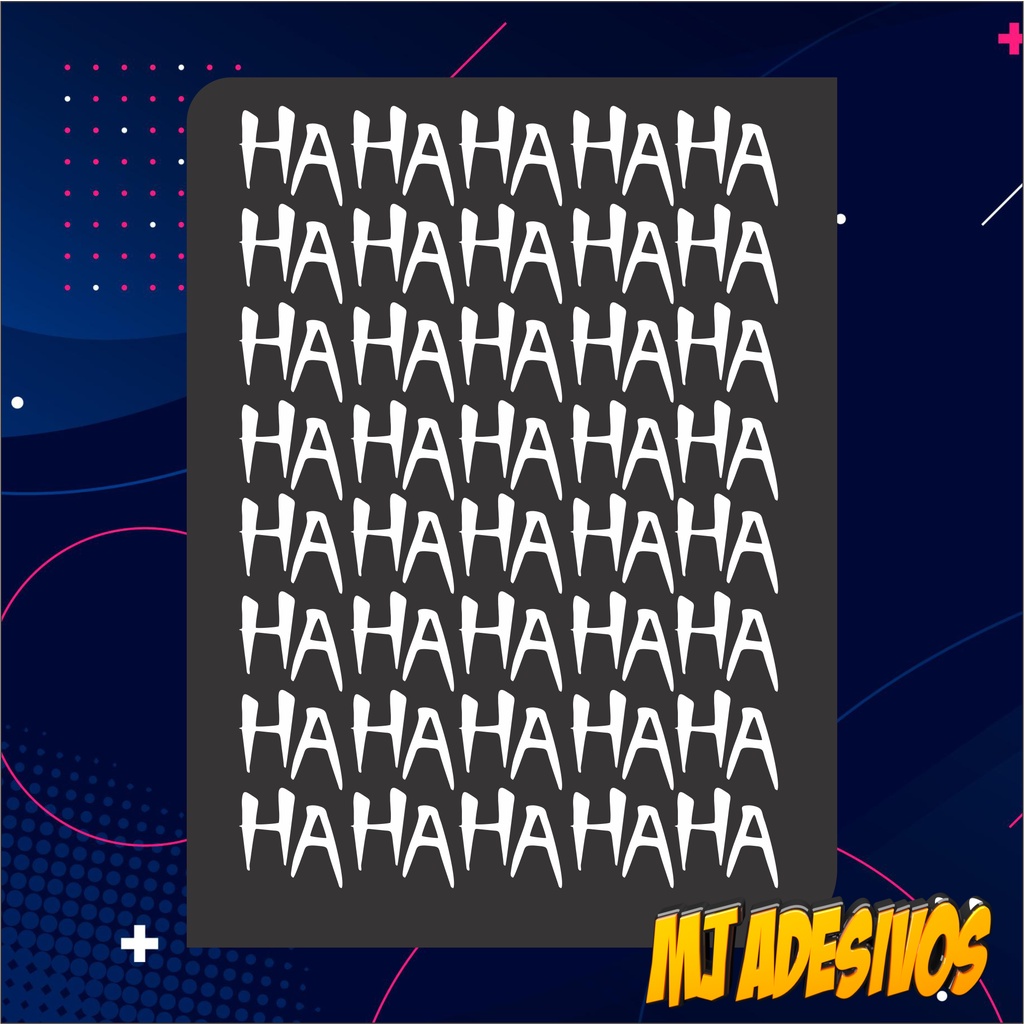 40 Adesivos haha haha Cartela risada coringa motos carros kit | Shopee ...