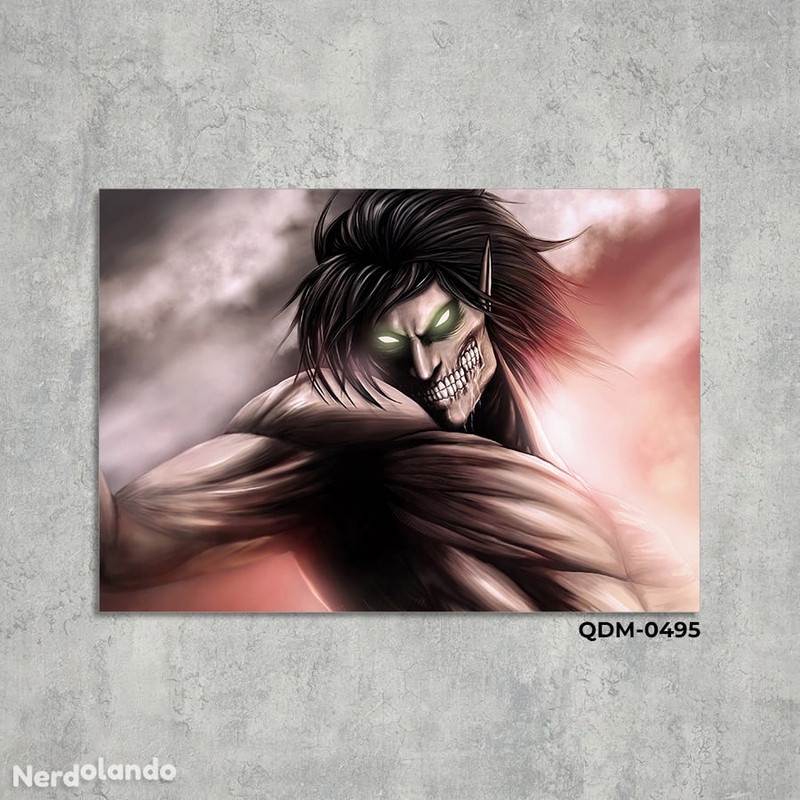 Placa decorativa Attack on Titan 4 Temporada - MDF