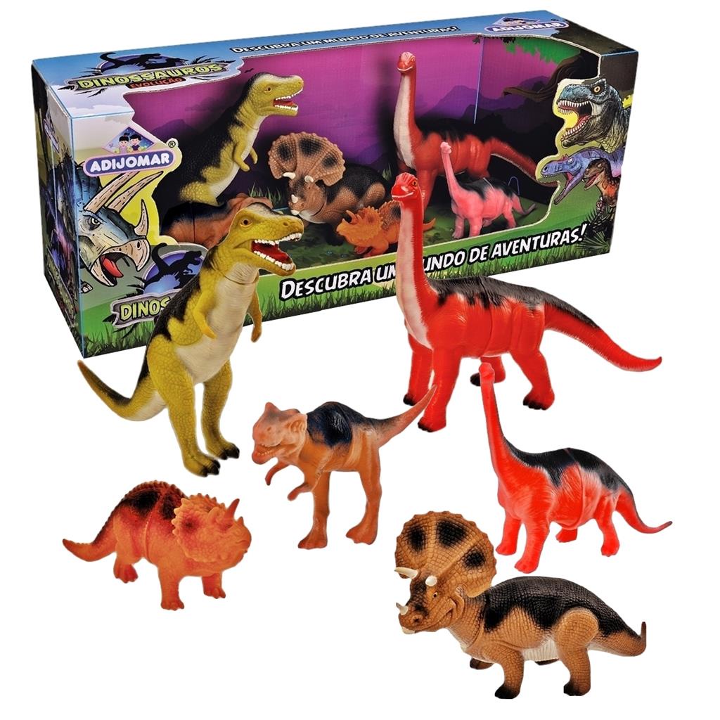 6 Dinossauros Colecao Evolucao - Adijomar Brinquedos | Shopee Brasil