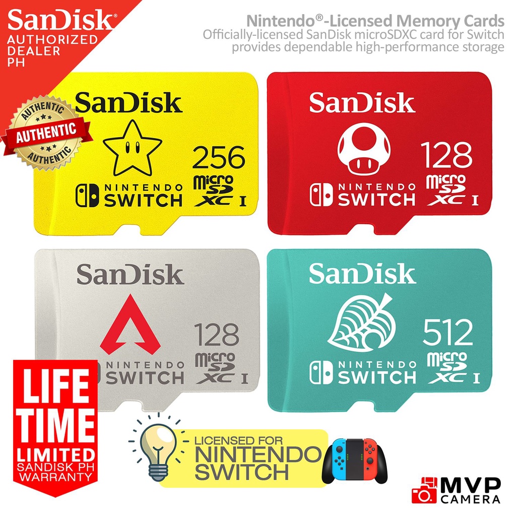 SanDisk Cartão microSDXC de 256 GB licenciado para Nintendo Switch