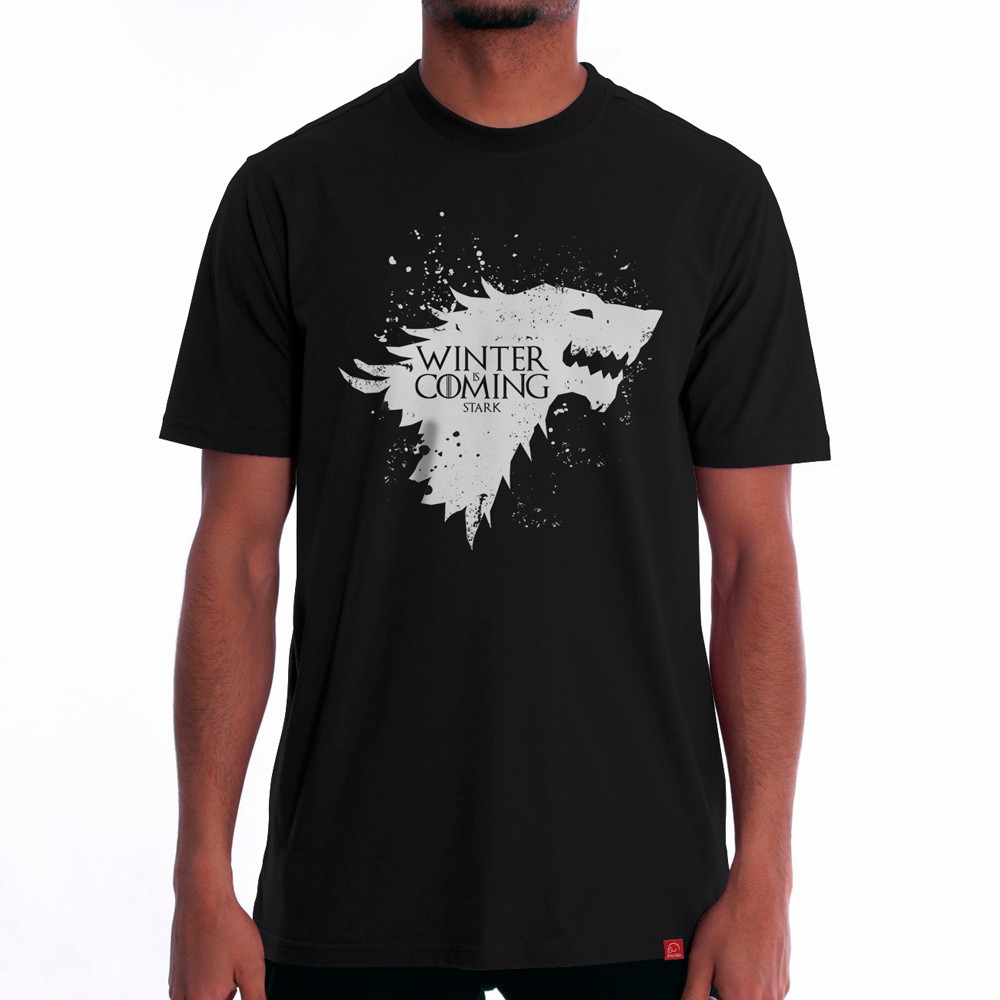 Camiseta Game Of Thrones Camisa Casa Stark Winter Is Coming