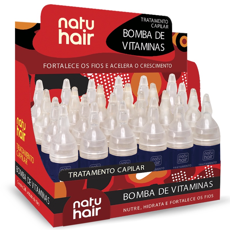 Ampola de Tratamento Capilar Bomba de Vitaminas Natuhair (kit 6un)